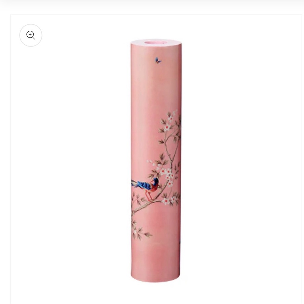 Addison Ross Pink Chinoiserie Candlestick